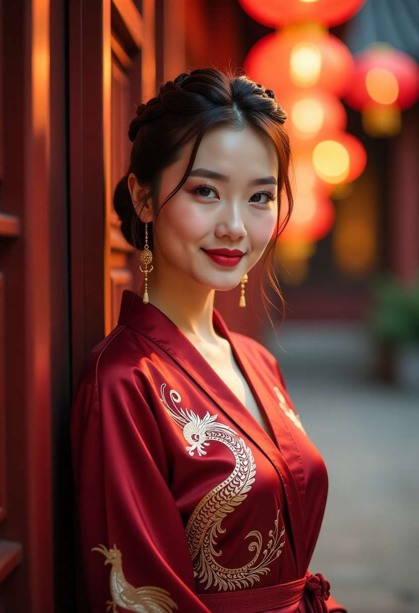 月下花影